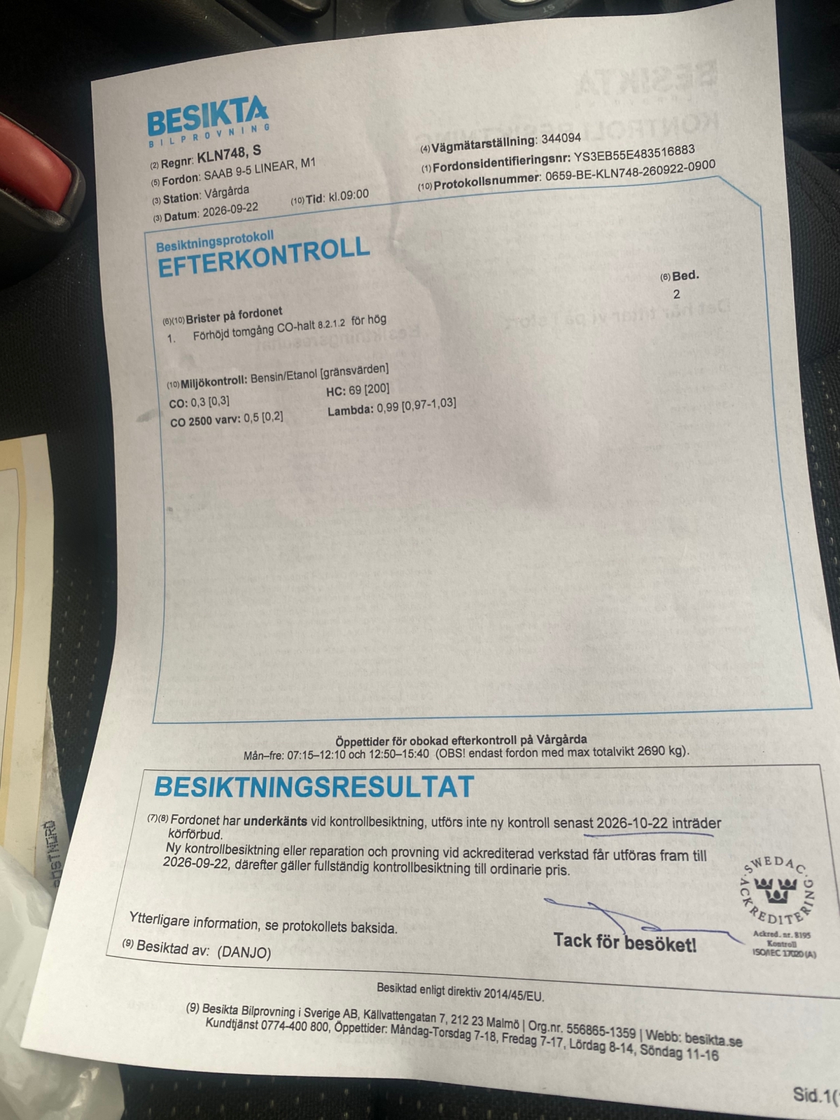 Saab 9-5 2008, bild 7/7