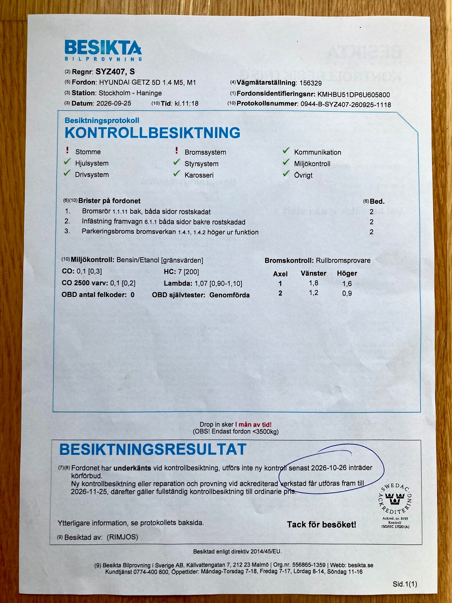 Hyundai Getz 5-dörrar 1.4 Manuell 2006, bild 7/8