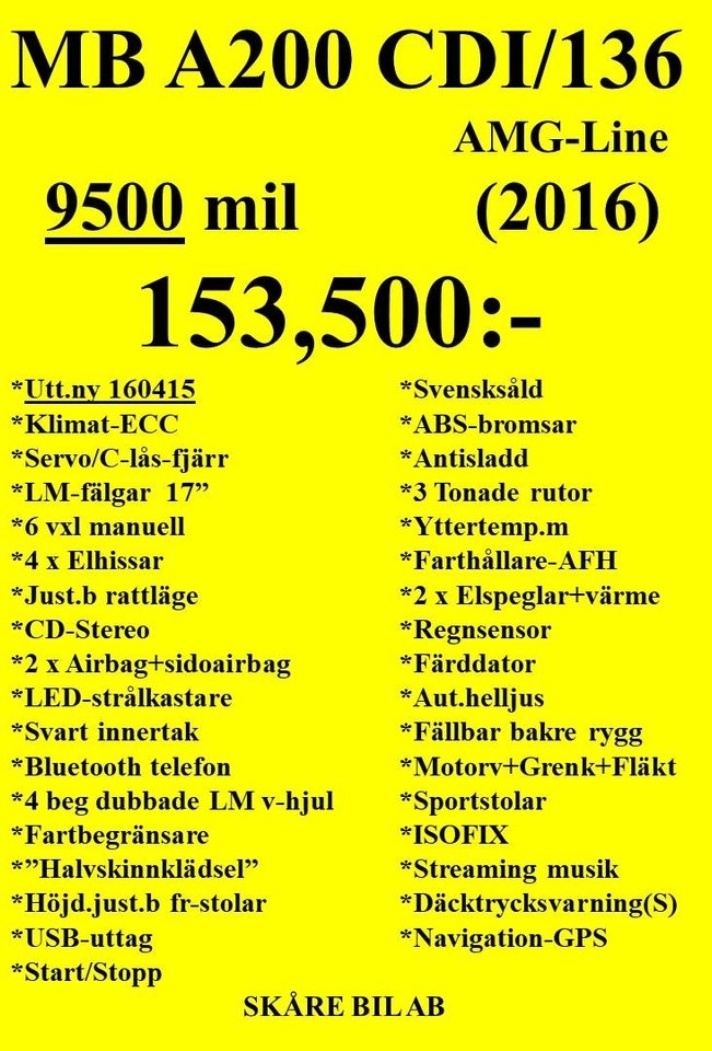 Mercedes-Benz A 200 d 136hk AMG-Line 2016, bild 2/10
