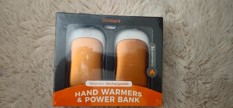 Ocoopa UT3 Pro handvärmare & powerbank 2-pack orange/vit