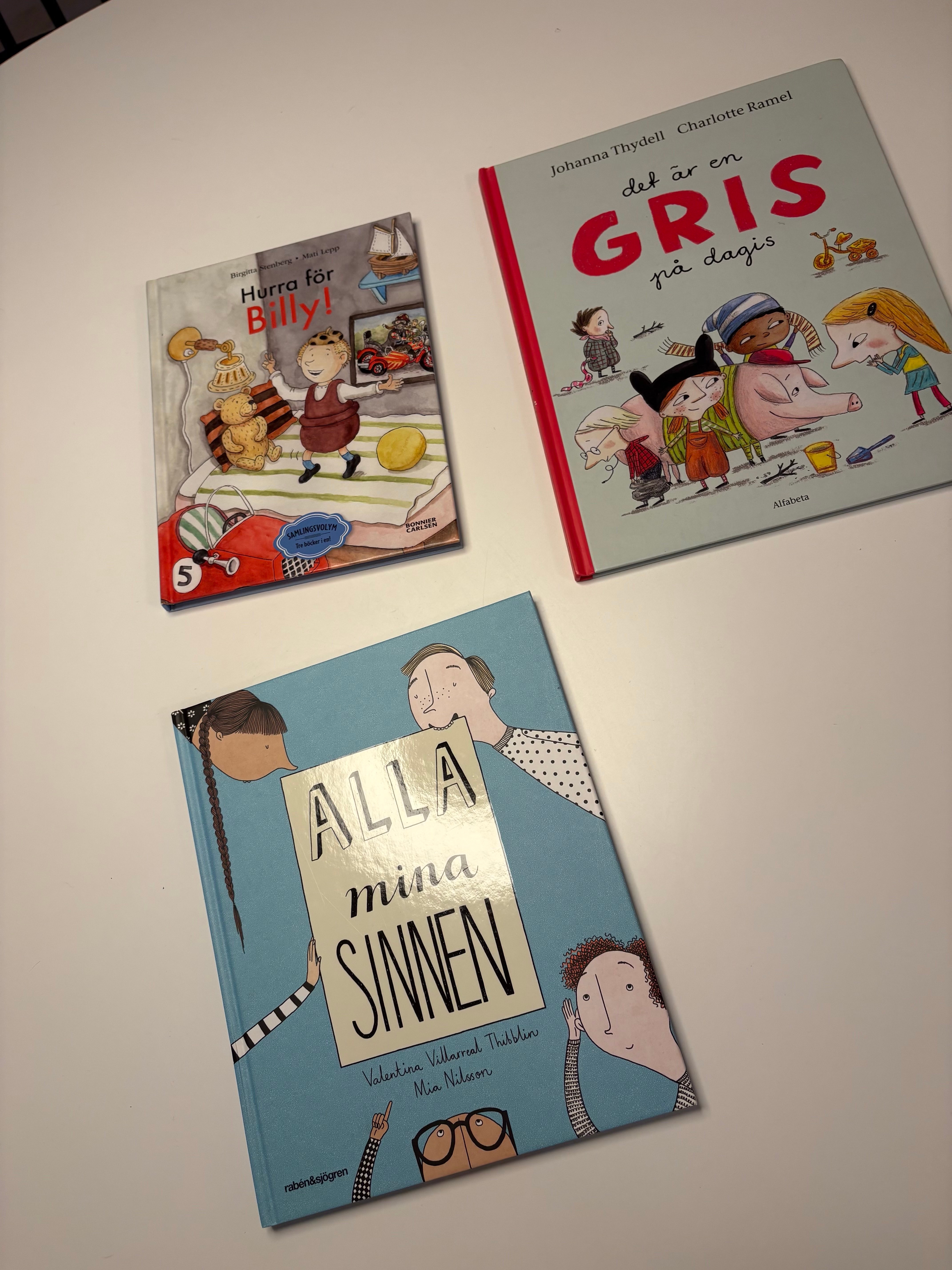 Barnböcker paket med 3 böcker