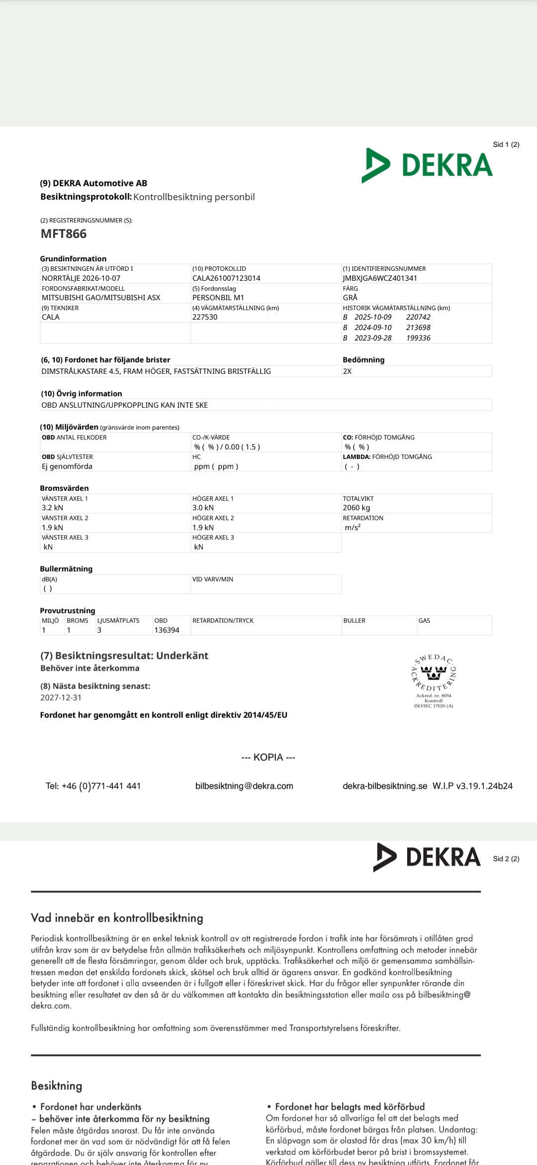Mitsubishi ASX 1.8 Di-D ClearTec Manuell 2012, bild 8/8