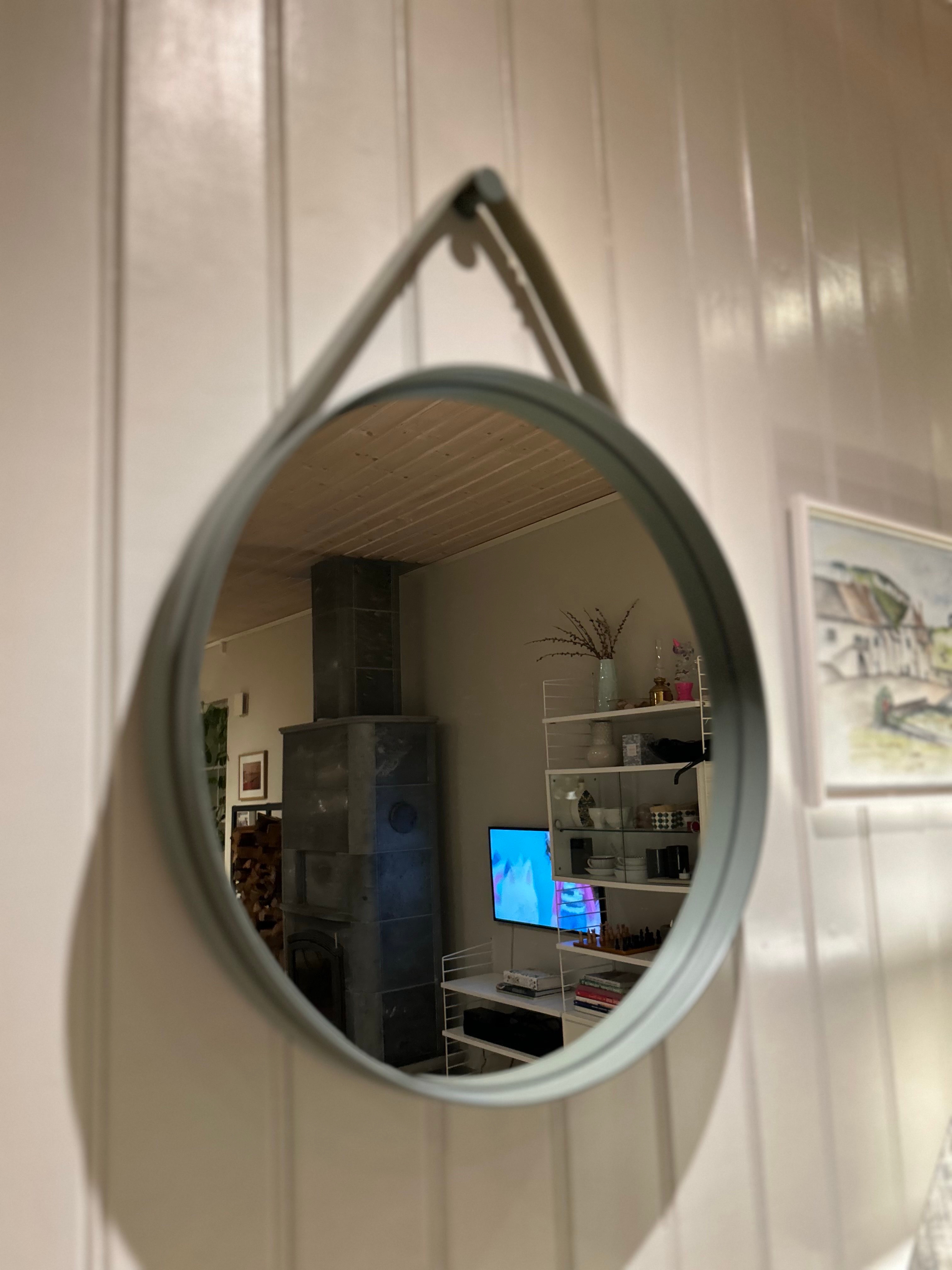 Hay rund spegel med rem 50cm