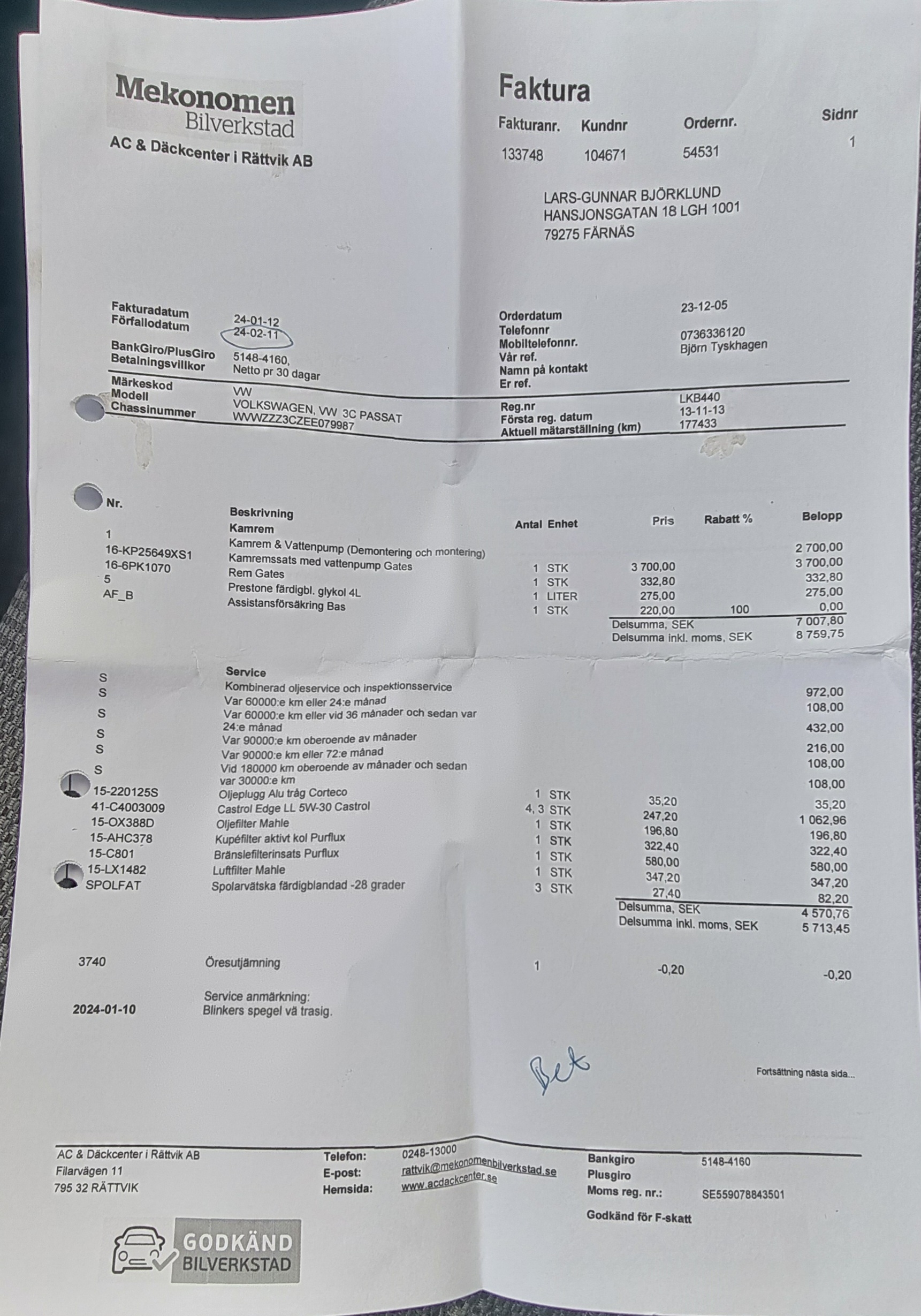 Volkswagen Passat 2014, bild 6/6