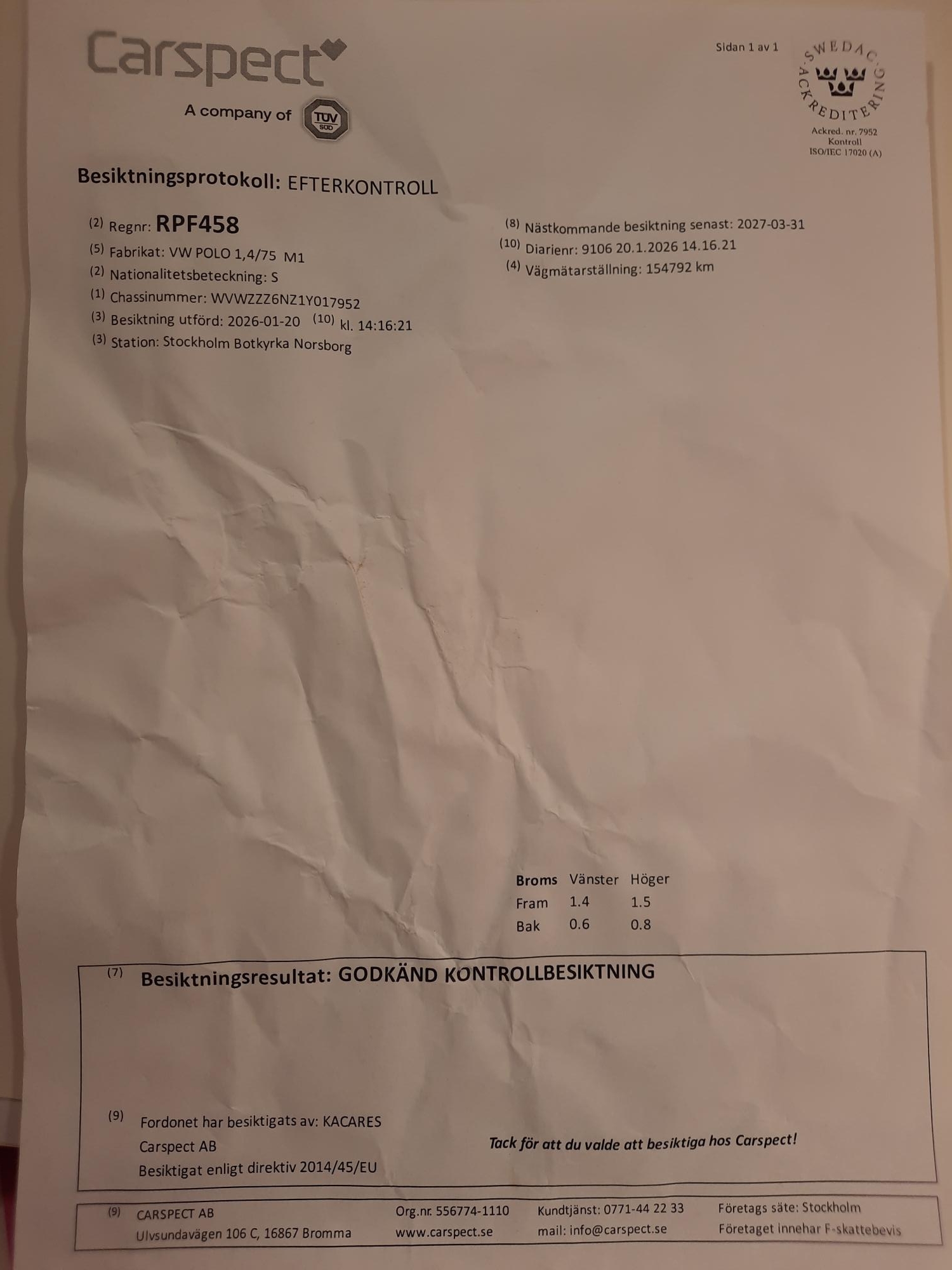 Volkswagen Polo 3-dörrar 1.4 Manuell 2001, bild 7/7