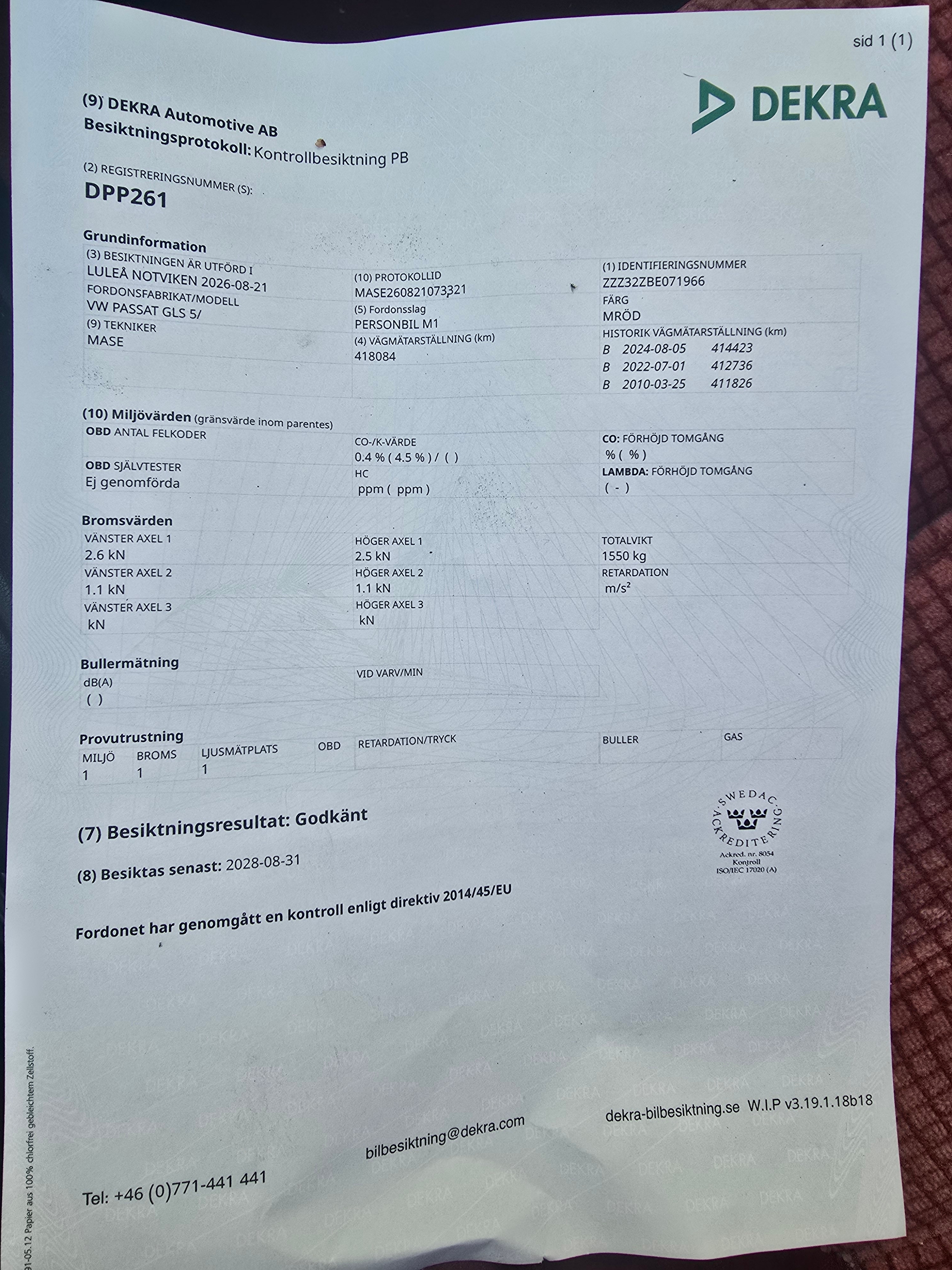 Volkswagen Passat 1981, bild 5/5